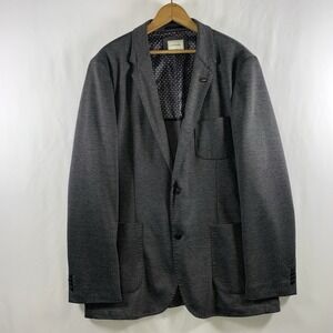 7Diamonds Mens Unstructured Knit Blazer Size XXL Gray Soft Shoulder Patch Pocket